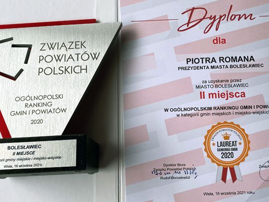 Bolesławiec drugi w rankingu ZPP