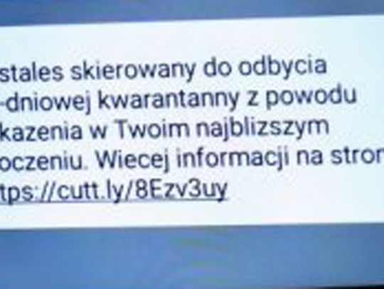 Fałszywe SMS-y o kwarantannie