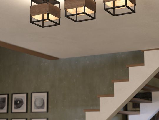Lampy do salonu- połączenie metalu z drewnem
