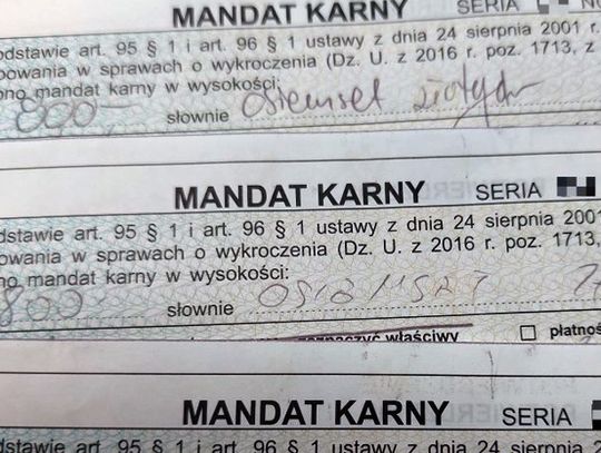 Mandaty za prędkość