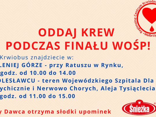 Oddawanie krwi w finale WOŚP