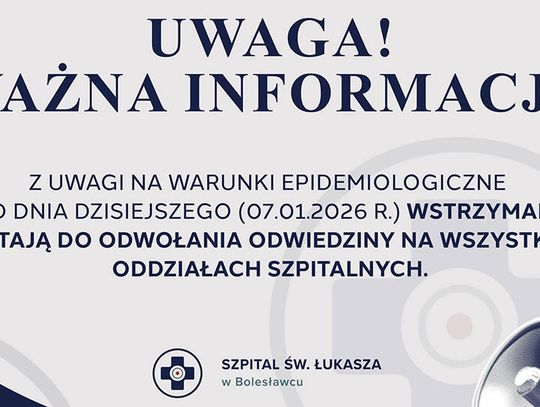 Wstrzymane odwiedziny w szpitalu