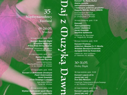 XXXV Festiwal „Maj z Muzyką Dawną”