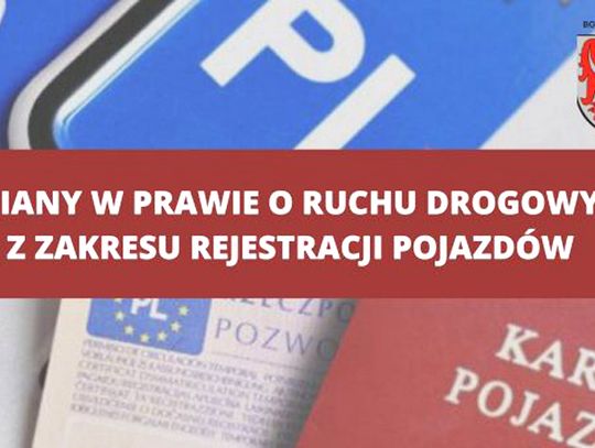 Zmiany w rejestracji pojazdów