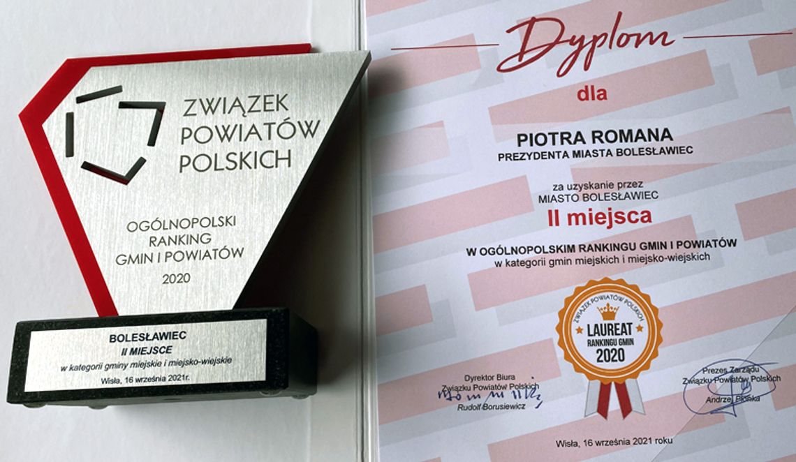 Bolesławiec drugi w rankingu ZPP