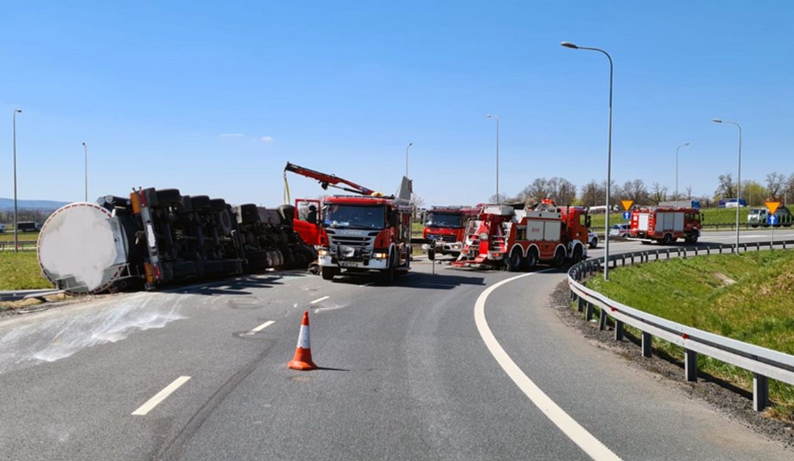 Bolesławieccy strażacy na A4