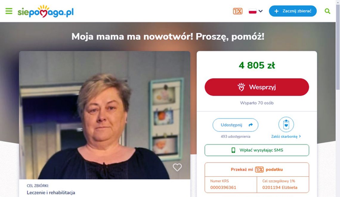 Datki na leczenie Elżbiety Rutkowskiej