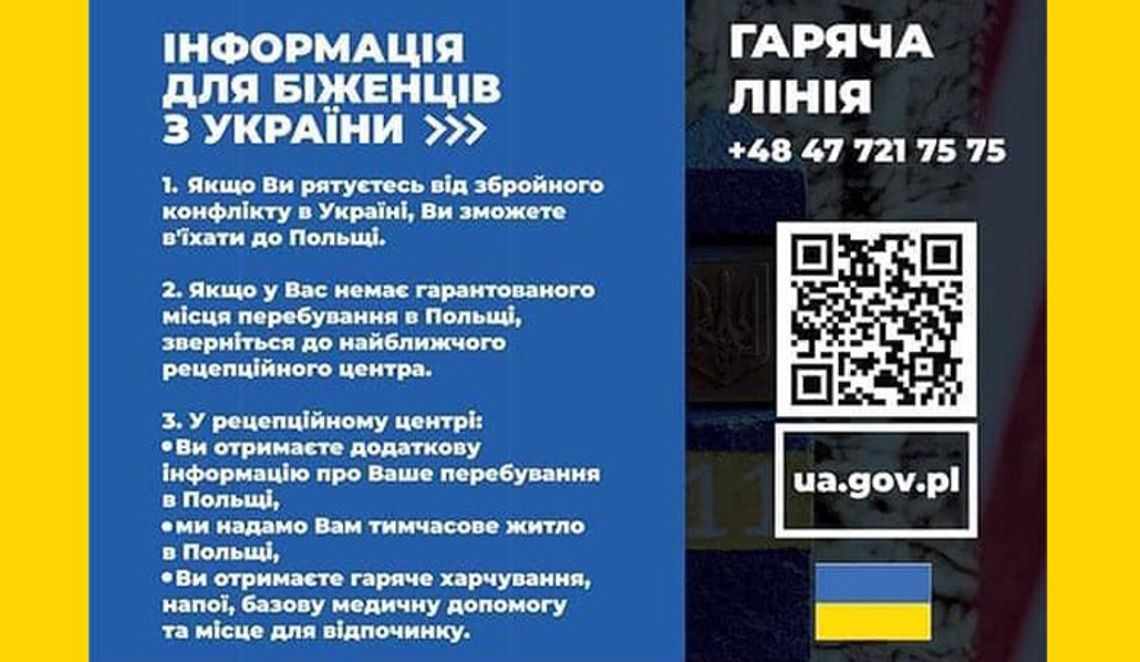 Informacja dla uchodźców z Ukrainy - Інформація для біженців з України