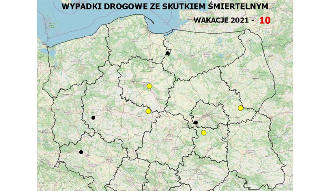 Mapa wypadków śmiertelnych