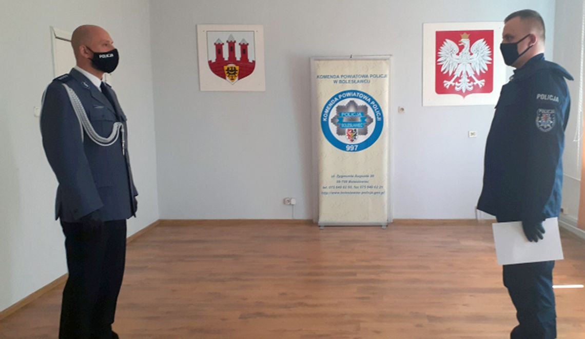 Nowy policjant w KPP w Bolesławcu