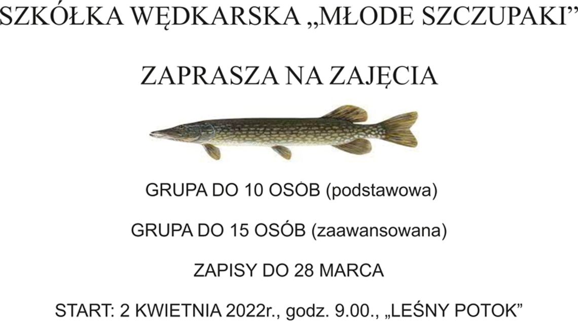 Szkółka wędkarska na Leśnym Potoku
