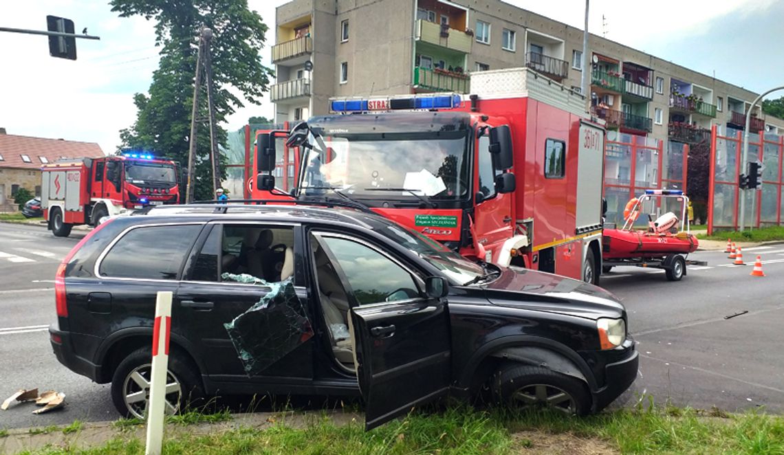 Zderzenie z wozem strażackim