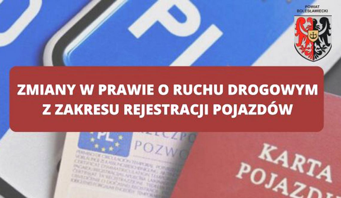 Zmiany w rejestracji pojazdów